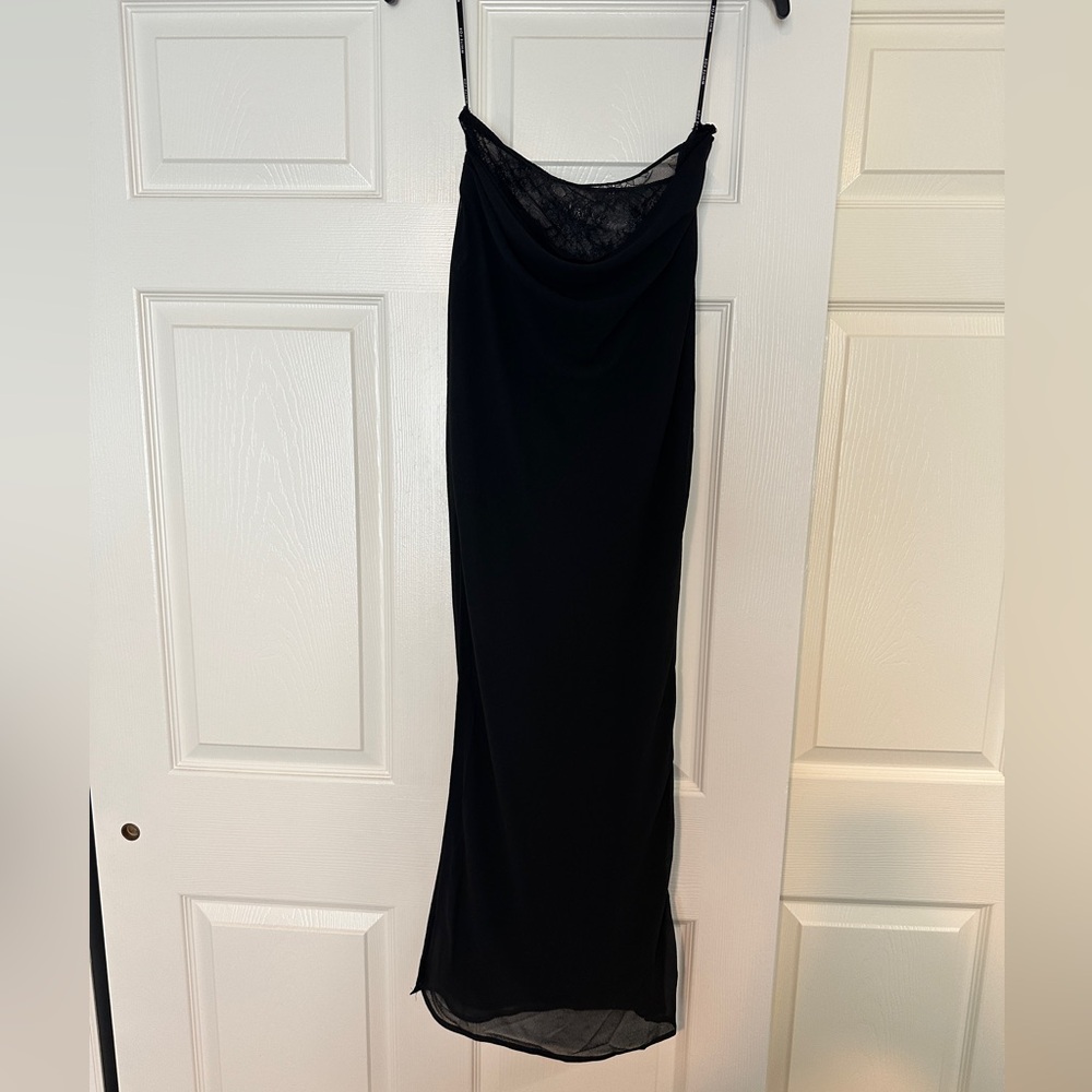NEW! White Fox Boutique It’s a Sign Maxi Skirt Size Small Black - Picture 2 of 14